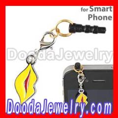 Juicy Couture lip charm anti plug dust stopper for iphone wholesale