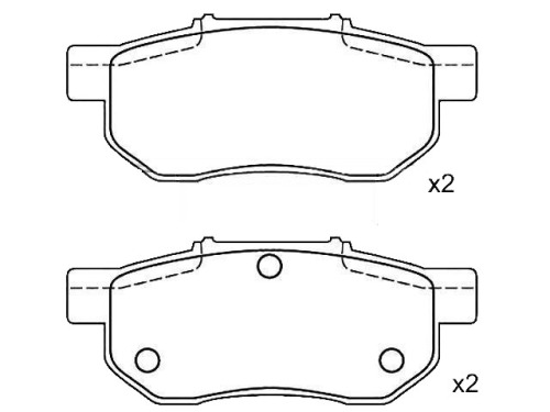 HONDA CIVIC rear brake pad sets