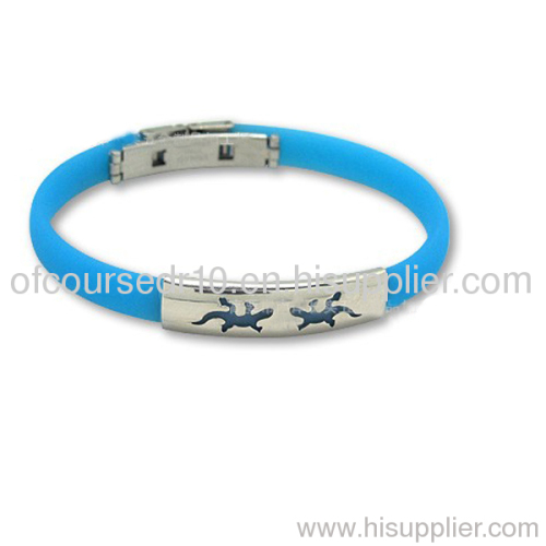 Alloy silicone bracelets hardware bracelet