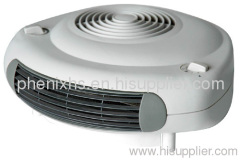 Fan heater with metalic front grill