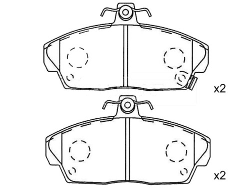 Front Brake Pad Set HONDA CONCER