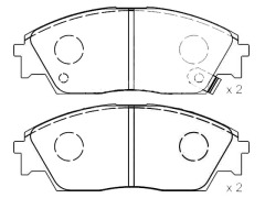 Front Brake Pad Set for HONDA CONCERTO OEM 45502-SH3-G30