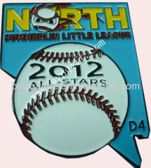 base ball enamel badge