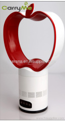 10 inch red touch screen apple shape bladeless fan, fan without wings, fan without blades, No fan fan , no wings fan
