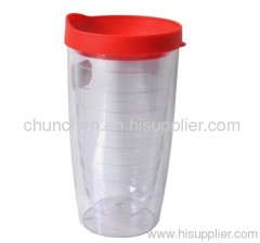 Double wall plastic mug