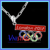Shamballa necklace VSN047 with Olympic rings pendant