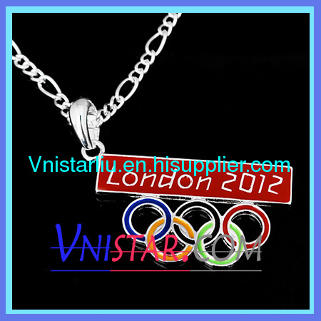 Shamballa necklace VSN047 with Olympic rings pendant