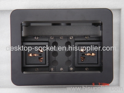 cover-sliding cable box desk socket aluminum