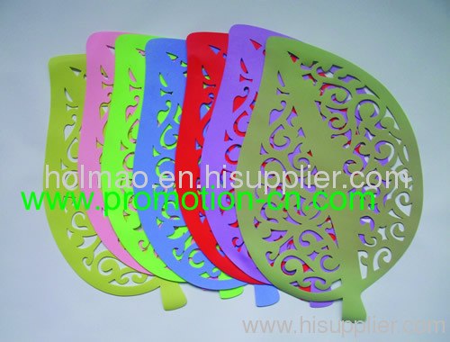 Promotional Gifts Leaf Shape Silicone Table Mat /Place Mat