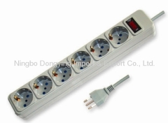 6-way shuner Italy type extension socket