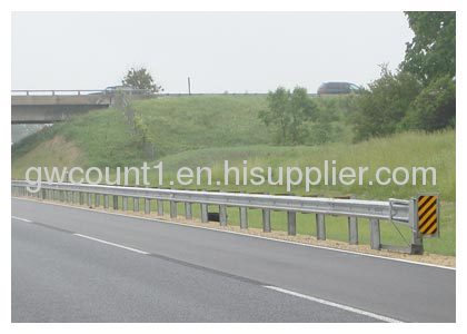 thrie-beam crash barrier, road crash barrier, vehicle crash barrier, pedestrian safety barrier,