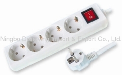 European sockets with switch