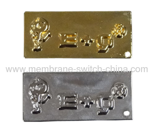 embossed metal label / nameplate