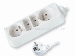 French type electrical socket with four outlets