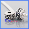 Antique silver plated stopper bead PC157