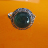 sterling Thai silver agate ring,marcasite silver ring,925 Thai silver jewelry