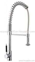 brass spring kitchen faucet