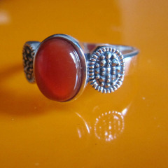 garnet ring,925 Thai silver jewelry,marcasite silver ring