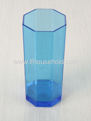 plastic blue beverage cup