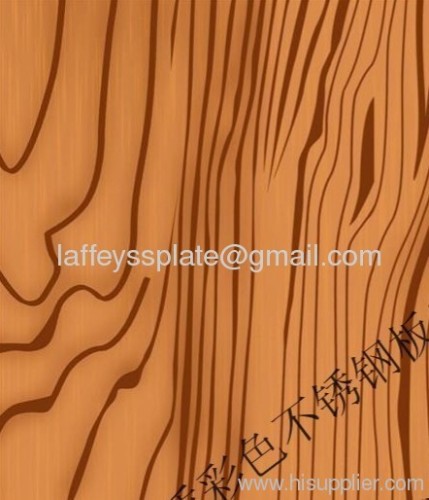 wooden texture pattern (color) stainless steel sheet