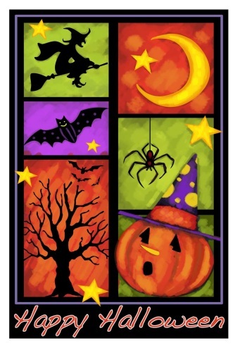 halloween garden flag;