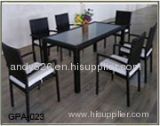 Rattan table set