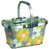 One handle folding shopping basket