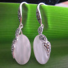 sterling silver opal earrings,925 Thai silver earrings