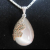 Thai silver marcasite pendant necklace,925 Thai silver jewelry