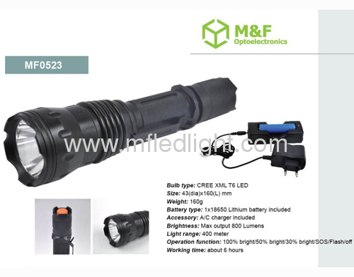 multifunctional high power cree led flashlight