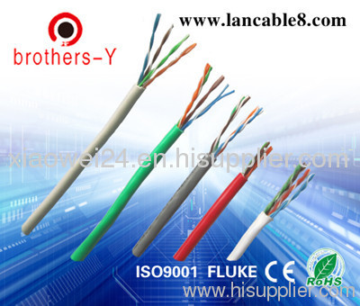 Solid bare copper conductor UTP cat5e lan cable