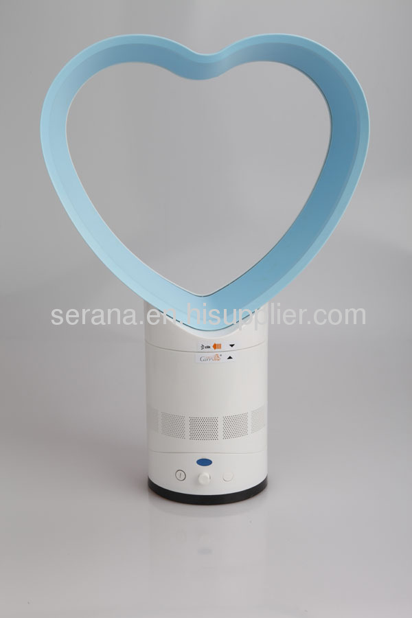 12 inch heart shape bladeless fan, electric table fan without blades