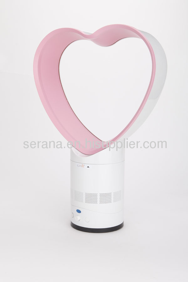 12 inch heart shape bladeless fan, electric table fan without blades
