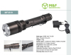 Power style cree XML T6 led rechargeable flashlight with zoomable zoom in/out set