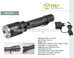 rechargeable cree t6 led zoom lights