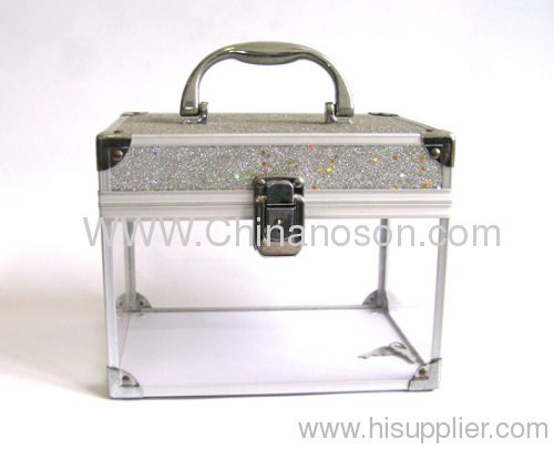 White and transparent Lockable catch
