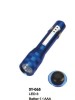 Three-piece LED Flashlight with 1 x AA Battery, Made of Aluminum, Different Colors are Available