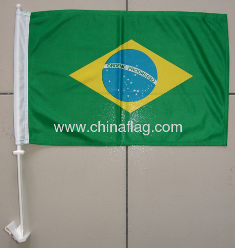 Brazil car window flag