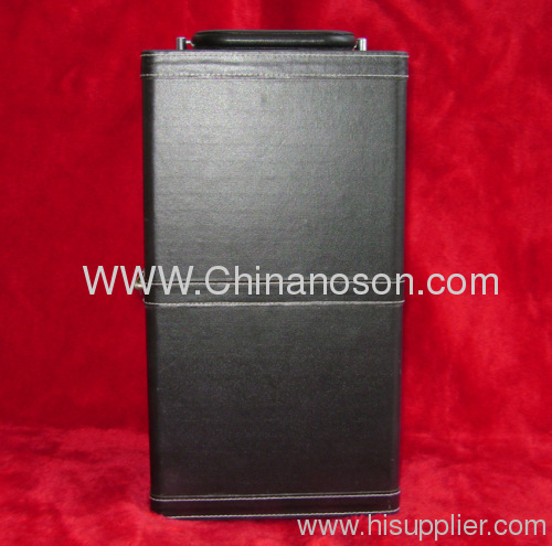 PU black Storing Red Wine BOX