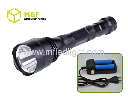 police flashlight rechargeable battery