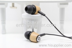 wooden stereo earphone for MP3/MP4
