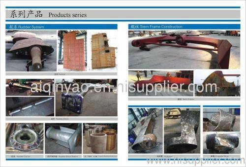 Rudder blade rudder stock rudder horn propeller shaft stern tube stern roller stern shaft stern tube