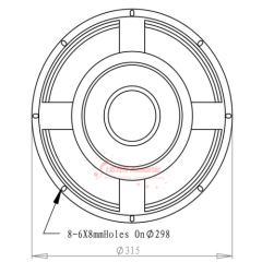 12inch audio woofer for loudspeaker