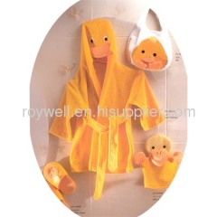 100% cotton 4pcs infant bathrobe gift sets