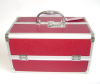 Red Aluminum 4 compartments to stretch Trick lock Fashion jewelry box
