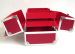 Red Aluminum 4 compartments to stretch Trick lock Jewelry