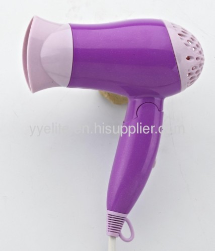 mini hair dryer with foldable handle & dual voltage