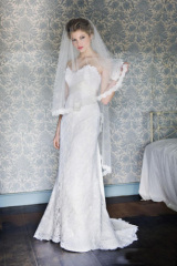 Elegant Royal Length Wedding Veil with Beautiful Lace Edge