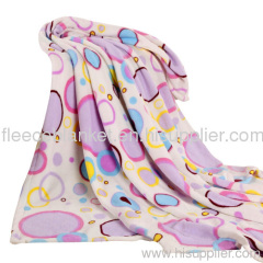 Printed coral fleece blanket