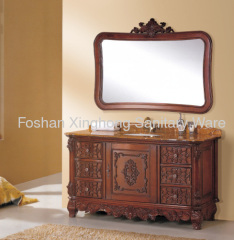 Elegant bathroom cabinet China manufacture| Hand carved bathroom cabinet